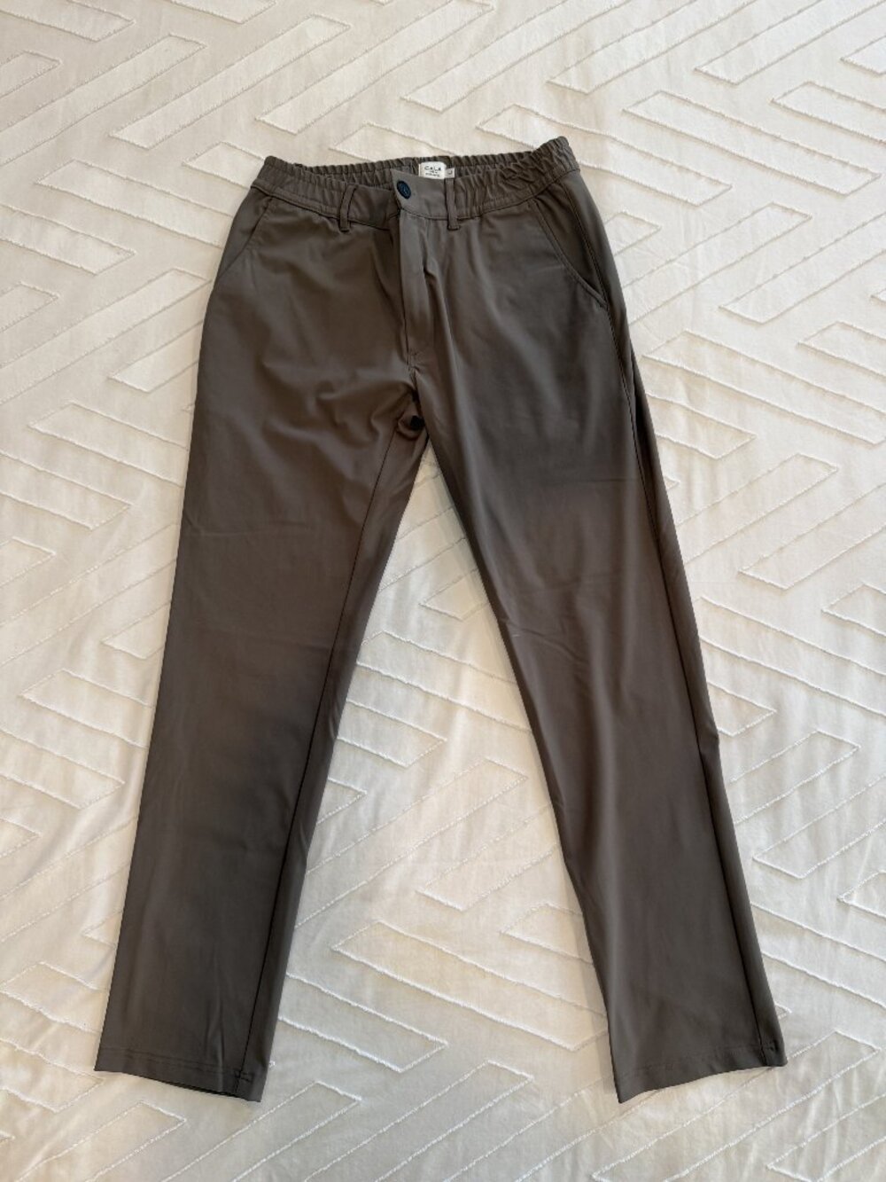 CALA 1789 Riviera Style Brown Faux Leather Pants Size L